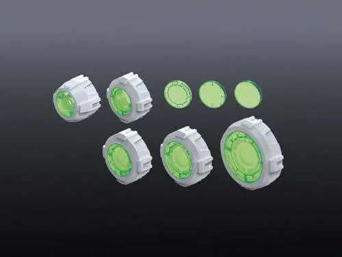 Maquette builders parts hd sight lens green